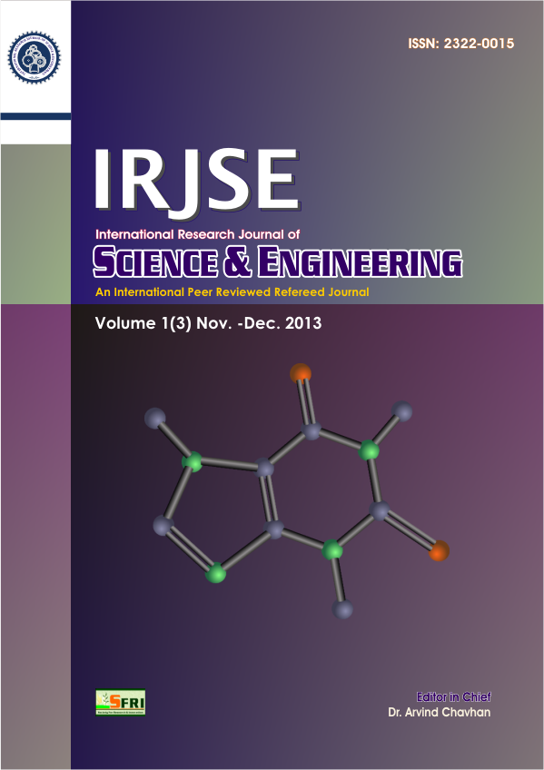 					View Vol. 1 No. 3 (2013): International Research Journal of Science and Engineering
				